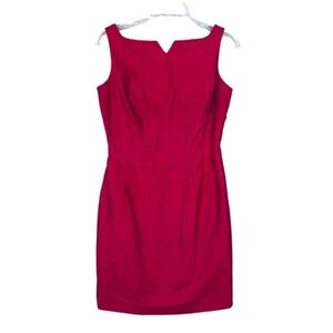 1980's Tadashi Shoji Vintage Cocktail Dress 100% Silk Fuchsia Pink